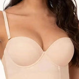 Non-Slip Strapless Bra for Women with Low Back and Long Multi-way Push-up Bra