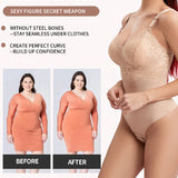 Seamless Lace Slimming Waist Bodysuit Tummy Control Thong Shapewear With Bra