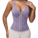Adjustable Strap High Compression Zipper Bustier Shaper Vest
