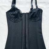 Sorelyne® Deep V Lace Corset Top Trimmed Waist Trainer with Front Zipper