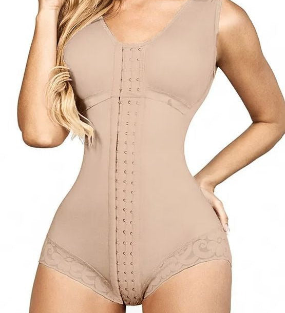 Sorelyne® Women's Hook And Eye Closure Breast Support Shapewear Tummy Control Triangle Bodysuit