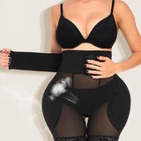 Women's Hourglass Corset Breathable Mesh Shaping Shorts With Sponge Pads
