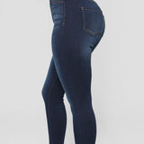 High Waist Elastic Tummy Control and Hip Lift Skinny Jeans
