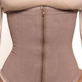 9 Boned Waist Trainer For Women Hourglass Zipper Tummy Control Workout Corset