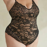 Sexy One Piece Deep V Neck Backless Tank Tops Lace Thong Shapewear Bodysuit
