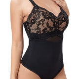 Seamless Lace Slimming Waist Bodysuit Tummy Control Thong Shapewear With Bra