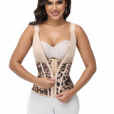 Sorelyne® Women's Boned Latex Zipper Corset Tummy Control Body Shaper Vest With Bra