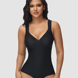 Sorelyne® Women's Tummy Control Seamless Ice Silk Summer Bodysuit Compression V Neck Body Shaper