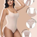 Sorelyne® Seamless Tummy Control Thong Shapewear Backless Square Neck Tank Tops Body Shaper