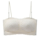 Women's Strapless Lace Non-slip Seamless Wireless Tube Top Bra