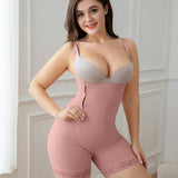 Women RosybrownTummy Control Side Zipper Open Bust Shapewear