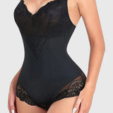 Lace V neck Tummy Control Sculpting Full Body Shapewear Bodysuit