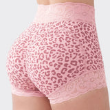 High Waist Seamlesss Leopard Print Tummy Control Butt Lifting Shaping Underwear Shorts