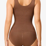 Women's Seamless Round Neck Tummy Control Briefs Bodysuit