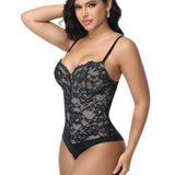 Sorelyne® Built In Bra Lace Floral Tummy Tuck Bodysuit