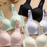 Front Buttoned Push up Wireless Bra Maternity Nursing Bra