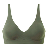 Seamless V-Neck Wireless Push Up Bra