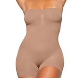 Slimming Sleeveless Bodysuit With Removable Shoulder Strap