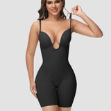 Sorelyne® Women's U Plunge Strapless Tummy Control Bodysuit Low Back Built In Bra Shapewear
