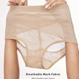 Mid Rise Cross Compression Shapewear Underwear Mesh Tummy Control Shaping Panty
