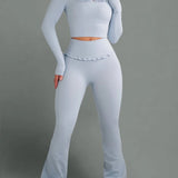 Ballet Ruffle Sports Tight-Fitting Height Elasticity Fitness Yoga Set