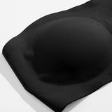 Comfy Push-Up Bandeau Bra Strapless Non-Slip Silicone Cross Side Buckle Bra