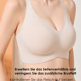 Women's Seamless Low Back Wireless Deep U Shaped Backless Comfort Minimizer Bra