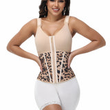 Sorelyne® Women's Boned Latex Zipper Corset Tummy Control Body Shaper Vest With Bra