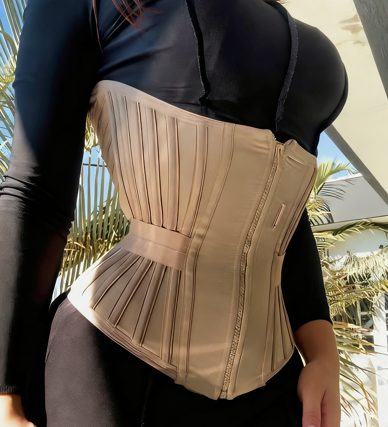 Girdles Colombianas Boned Corset Waist Trainer With Elastic Band