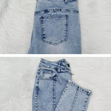 Sorelyne® Front Zipper Hip Lift Patchwork Skinny Jeans for Women