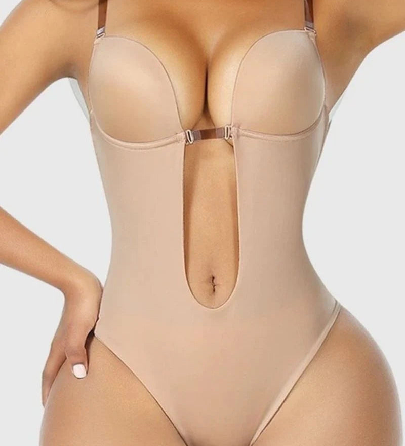 Shapewear Women Plus Size Backless Shapewear Integrated Bra Body Shaper Seamless Open Crotch Shapewear