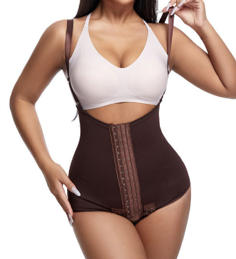Women's Tummy Control Adjustable Buckle Front Open Bust Shapewear