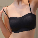 Women's Strapless Lace Non-slip Seamless Wireless Tube Top Bra
