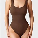 Women's Shapewear Bodysuits Sexy Ribbed Sleeveless Square Neck Tank Tops