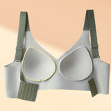 Seamless Contrast Color Wireless Soft Anti-sagging Push Up Sleep Bra