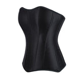 Sorelyne® Women's Satin Lace Up Boned Corset Top Overbust Side Zipper Waist Trainer