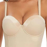Non-Slip Strapless Bra for Women with Low Back and Long Multi-way Push-up Bra