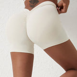 V Back Push Up High waist  hip lifting Workout Yoga Shorts