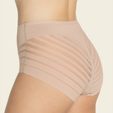 Lace Stripe Undetectable High Waist Briefs Underpants