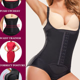Women's Waist Trainer Bodysuit Tummy Control Slim Cincher Open Bust Shapewear
