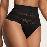 Women's High Waist Shaping Thong Breathable Tummy Control Shapewear Panty