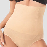 Seamless High Waist Shaping Panties Comfy Tummy Control Hip Lifting Slimming Brief