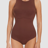 Seamless Racerback Top Tummy Control Crew Neck Bodysuit