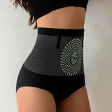 Women's Magnetic Therapy Warm Uterus Panties Seamless High Waist Abdomen Control Briefs