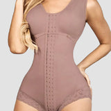 Sorelyne® Women's Hook And Eye Closure Breast Support Shapewear Tummy Control Triangle Bodysuit