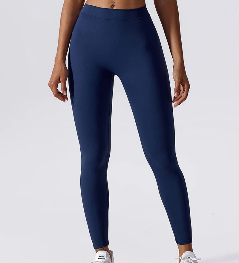 Sculpting V-Back Ruched Leggings Peach Butt Lifting Yoga Pants