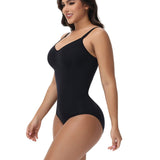 Sorelyne® Seamless Knit Tummy Control Bodysuit Spaghetti Strap Stretch Briefs Body Shaper