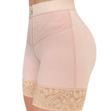 Butt Lifting Shapewear Hook Zipper Closure Tummy Control Shorts