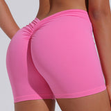 V Back Push Up High waist  hip lifting Workout Yoga Shorts
