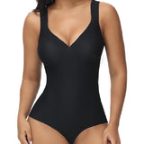 Sorelyne® Women's Tummy Control Seamless Ice Silk Summer Bodysuit Compression V Neck Body Shaper
